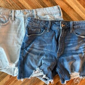 TWO PAIRS of Women’s Old Navy Size 10 Distressed Denim Shorts